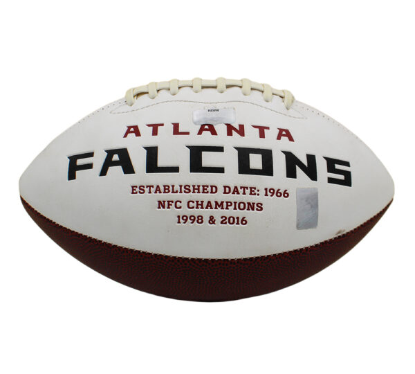 Calvin Ridley Signed Atlanta Falcons Embroidered Logo White NFL Football - Image 3