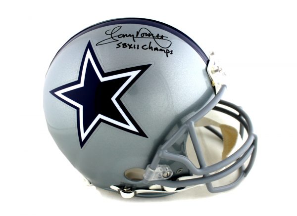 Tony Dorsett Signed Dallas Cowboys Riddell NFL Authentic Full Size Helmet with "SB XII Champs" Inscription