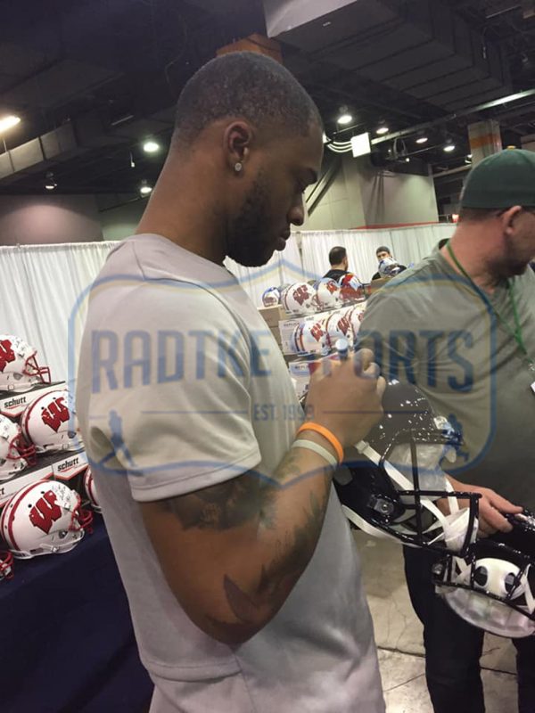 Allen Robinson Signed Chicago Bears Riddell NFL Full Size Speed Helmet with "Bear Down" Inscription - Image 2