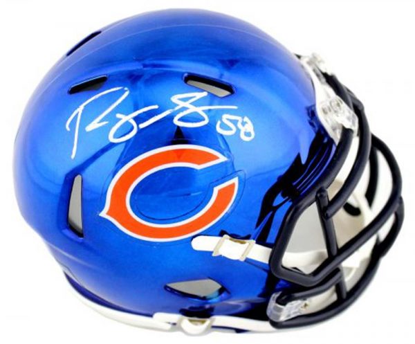 Roquan Smith Signed Chicago Bears Riddell Speed Chrome NFL Mini Helmet