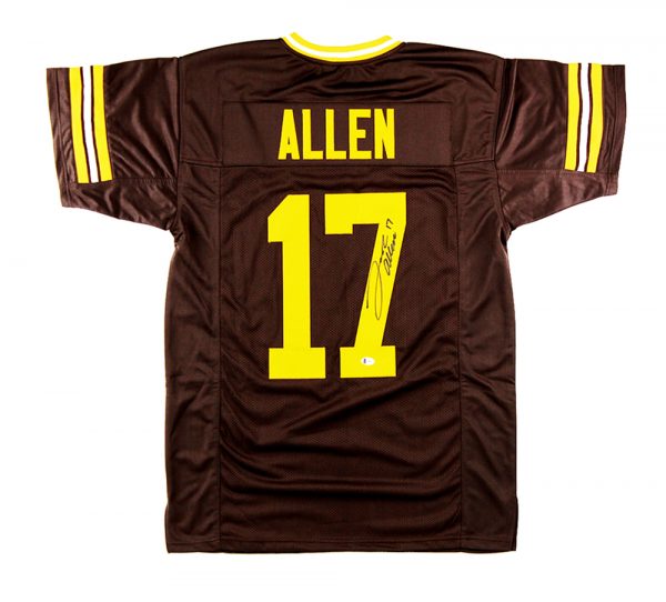 Josh Allen Signed Wyoming Custom Brown Jersey