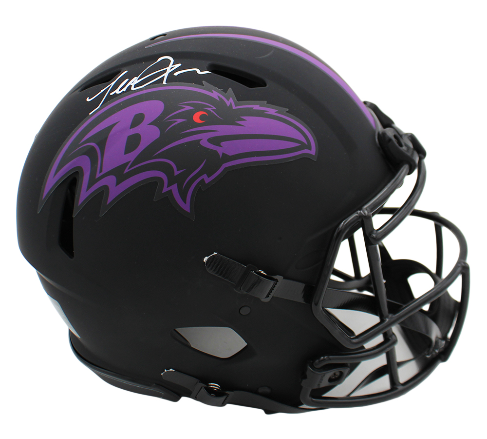 Terrell Suggs Signed Baltimore Ravens Speed Authentic Eclipse NFL Helmet - Image 2
