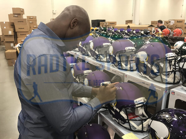 Adrian Peterson Signed Minnesota Vikings Speed Authentic NFL Helmet - Image 2