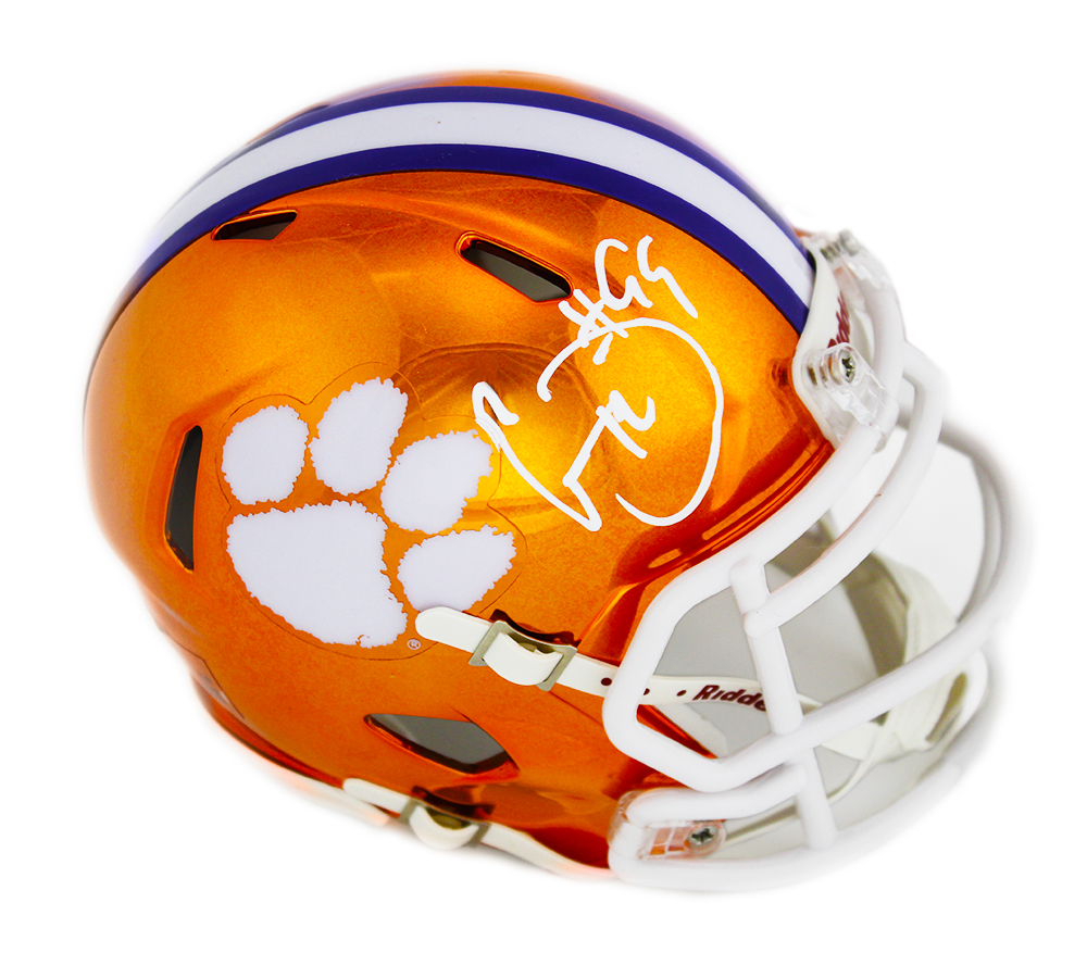 Clelin Ferrell Signed Clemson Tigers Speed Chrome Mini Helmet