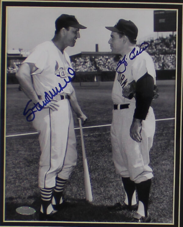 Yogi Berra & Stan Musical Signed New York Yankees Framed 8x10 Black and White MLB Photo - Image 2