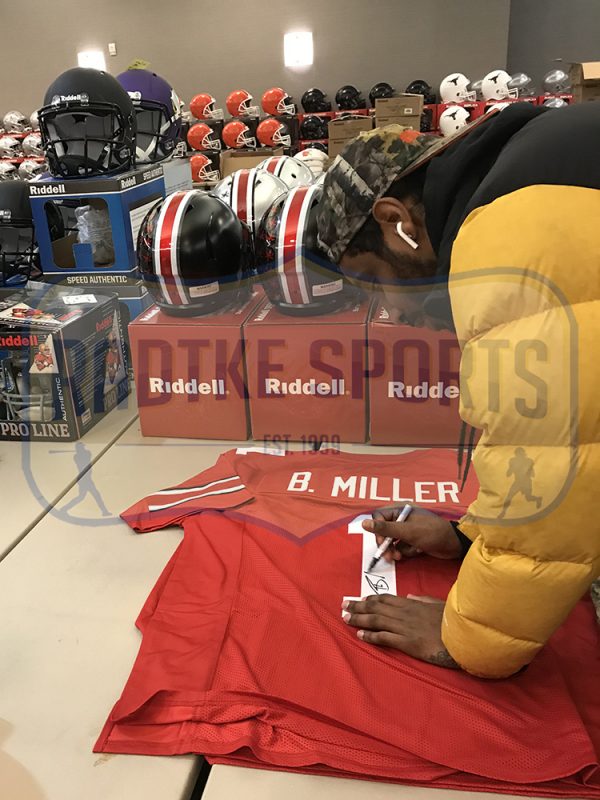 Braxton Miller Signed Ohio State Custom Red Jersey - Image 3