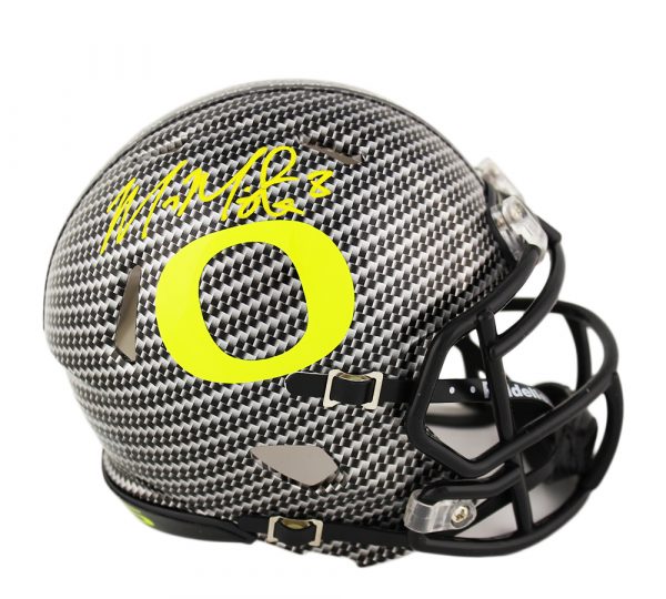 Marcus Mariota Signed Oregon Ducks Speed Carbon Fiber Hydro FX NCAA Mini Helmet