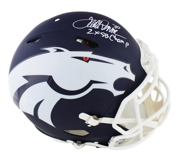 Terrell Davis Signed Denver Broncos Speed AMP Authentic NFL Helmet with "2x SB Champ" Inscription