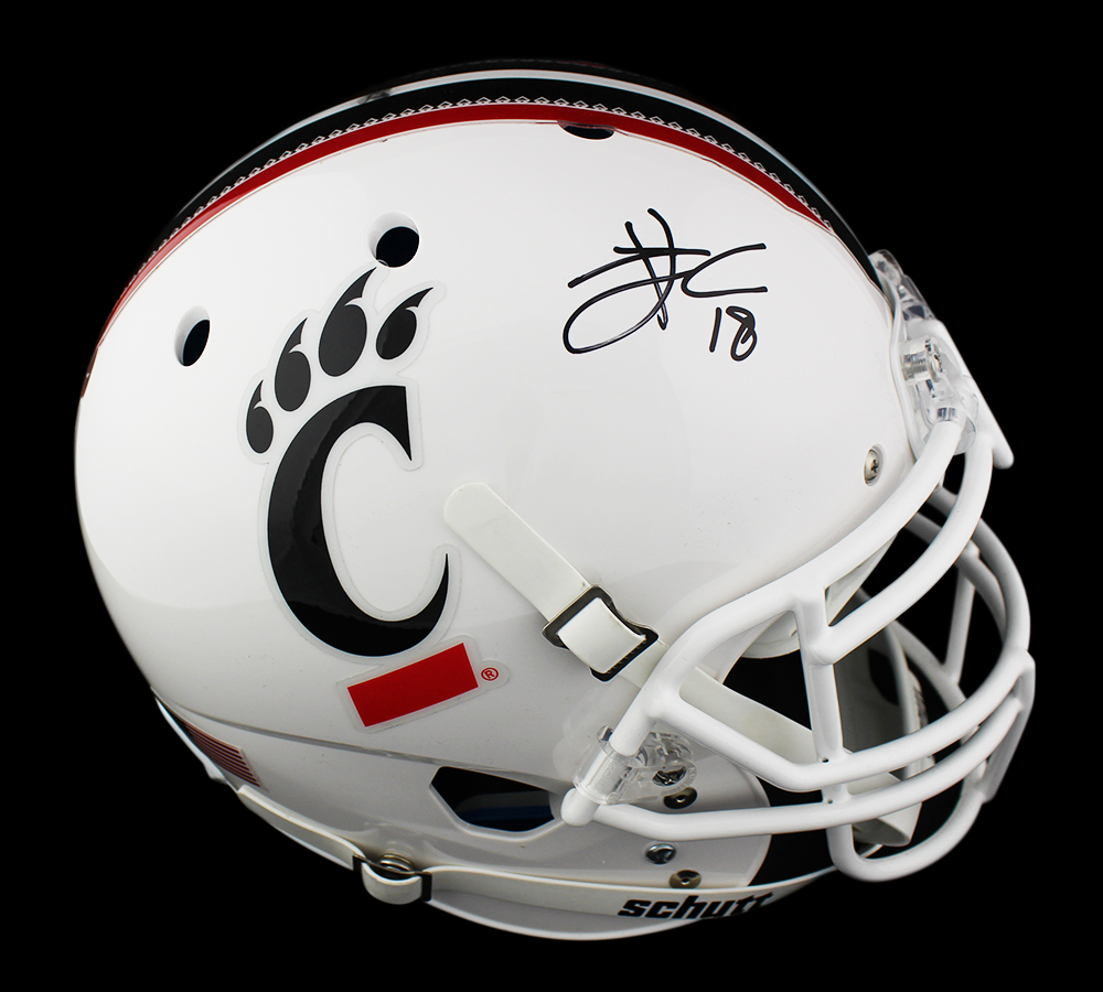 Travis Kelce Signed Cincinnati Bearcats Schutt Authentic White