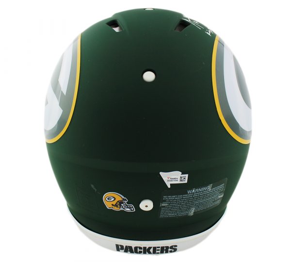 Aaron Rodgers Signed Green Bay Packers Speed AMP Authentic NFL Helmet with "Relax" Inscription - Image 2