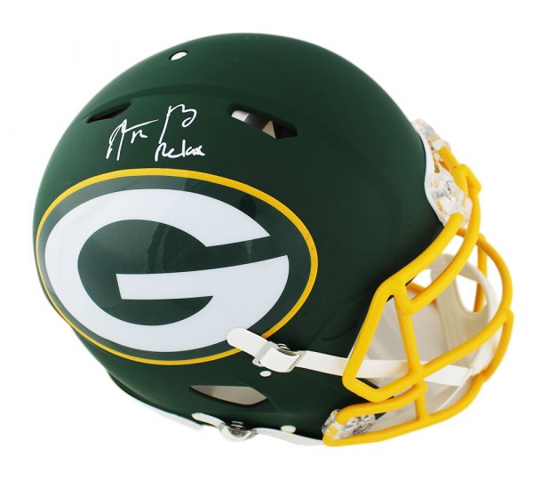 Aaron Rodgers Signed Green Bay Packers Speed AMP Authentic NFL Helmet with "Relax" Inscription