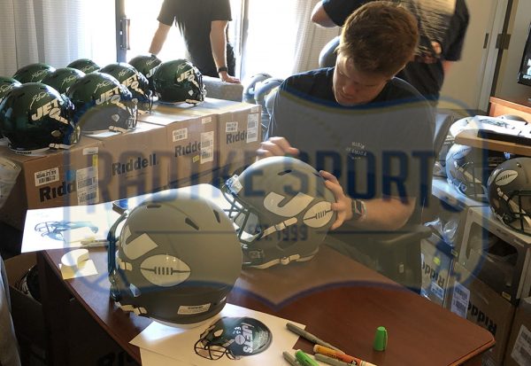 Sam Darnold Signed New York Jets Speed AMP Full Size NFL Helmet - Image 3