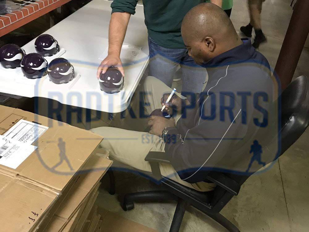 Chris Doleman Signed Minnesota Vikings Current NFL Mini Helmet With "HOF 12" Inscription - Image 2