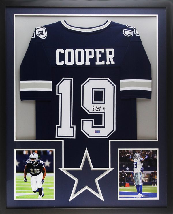 Amari Cooper Signed Dallas Large Framed Custom Navy Jersey