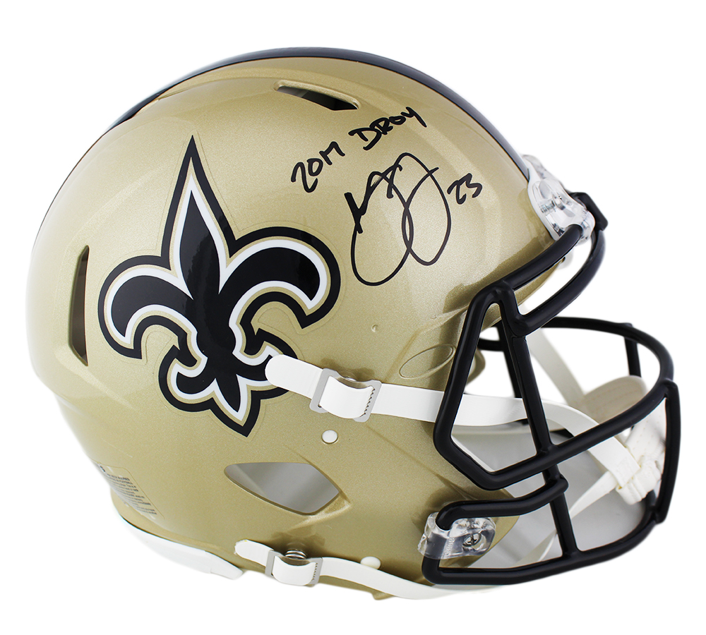 Marshon Lattimore Signed New Orleans Saints Speed Authentic NFL Helmet with  "2017 DROY" Inscription