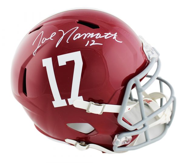 Joe Namath Signed Alabama Crimson Tide Speed Full Size Helmet