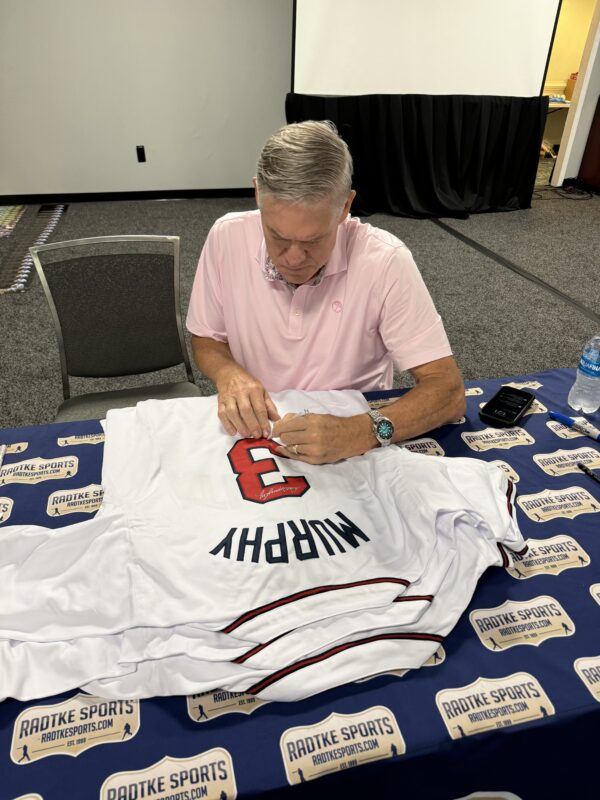 Dale Murphy Signed Atlanta Custom White Jersey With "82,83 NL MVP " Inscription - Image 4