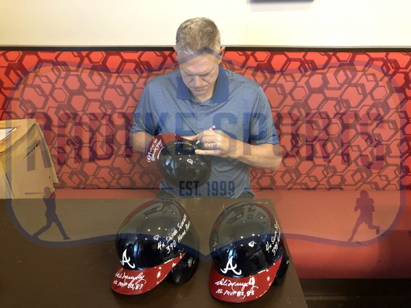 Dale Murphy Signed Atlanta Braves Rawlings Authentic MLB Batting Helmet with Career Stats Inscription - Limited Edition 333 - Image 6