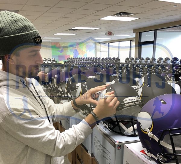 Adam Thielen Signed Minnesota Vikings Speed Full Size NFL Helmet - Image 2