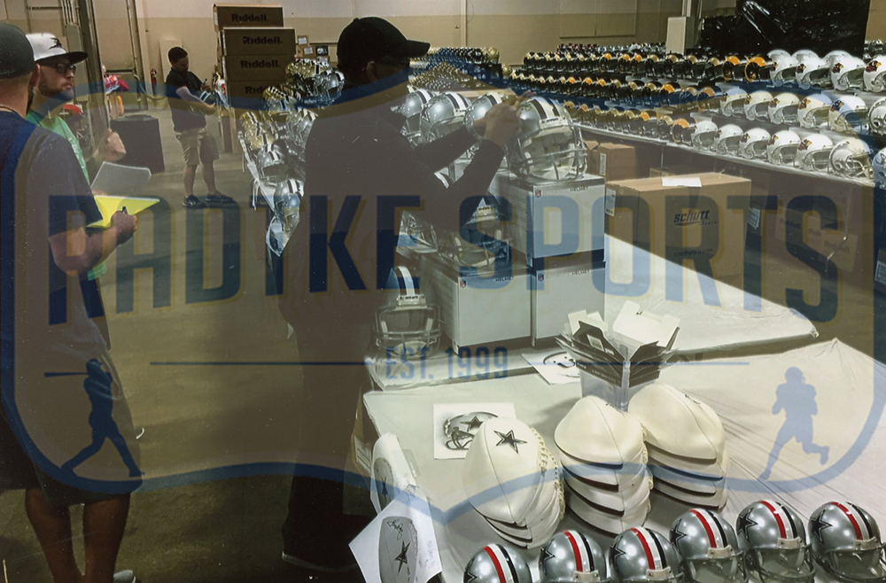 Tony Dorsett & Emmitt Smith Signed Dallas Cowboys Speed Full Size NFL Helmet - Image 3