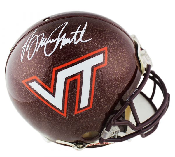 Bruce Smith Signed Virginia Tech Hokies Current Authentic NCAA Helmet