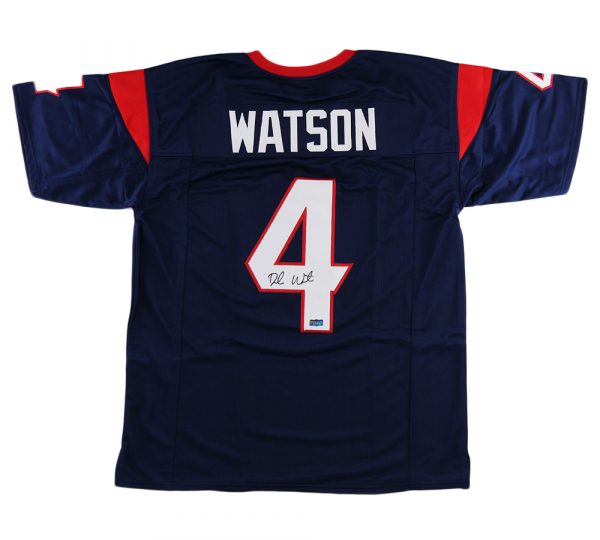 DeShaun Watson Signed Houston Custom Navy Jersey