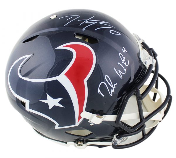 DeAndre Hopkins & Deshaun Watson Signed Houston Texans Speed Authentic NFL Helmet