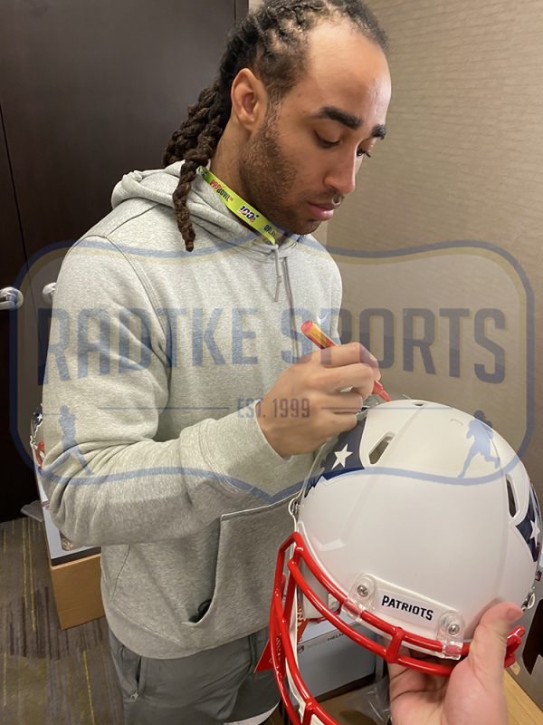 Stephon Gilmore Signed New England Patriots Speed Full Size White Matte NFL Helmet - Image 2