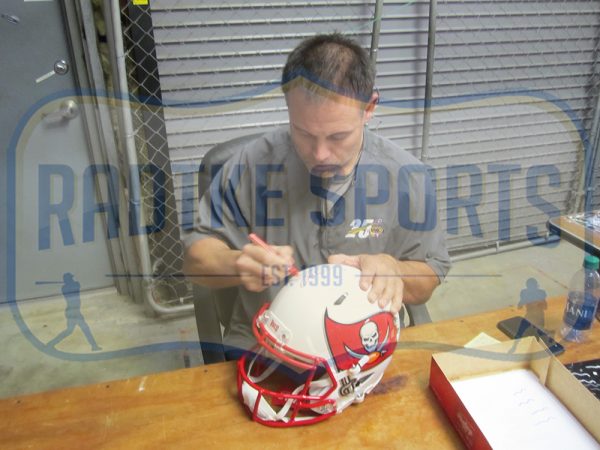 Mike Alstott Signed Tampa Bay Buccaneers Speed Authentic White Matte NFL Helmet - Image 2