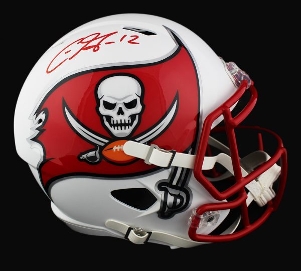 Chris Godwin Signed Tampa Bay Buccaneers Speed Full Size White Matte NFL Helmet