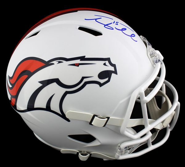 Tim Tebow Signed Denver Broncos Speed Full Size White Matte NFL Helmet