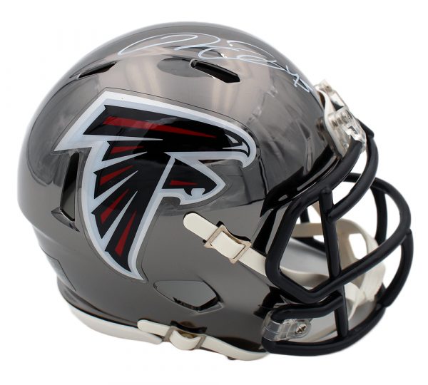Deion Jones Signed Atlanta Falcons Speed Chrome NFL Mini Helmet