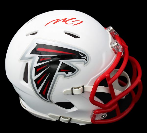 Michael Vick Signed Atlanta Falcons Speed White Matte NFL Mini Helmet - Image 2