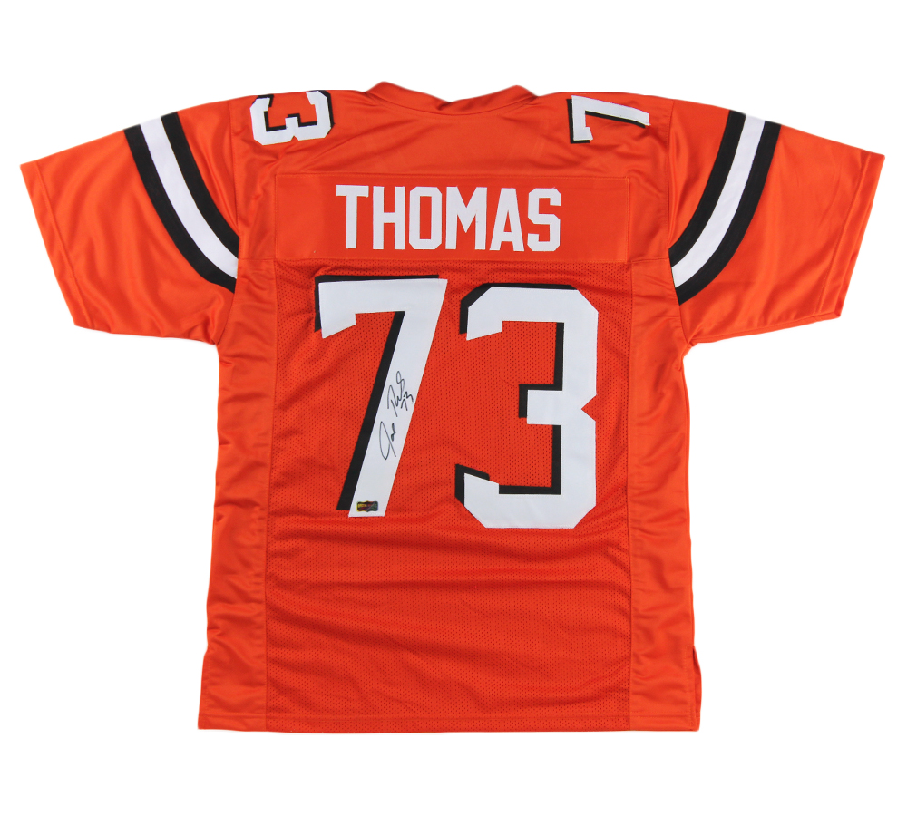 Joe Thomas Signed Cleveland Custom Orange Jersey Radtke Sports
