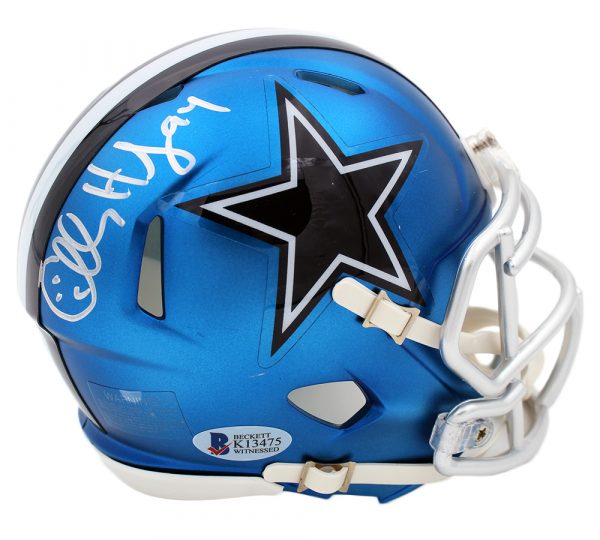 Charles Haley Signed Dallas Cowboys Speed Blue Blaze NFL Mini Helmet