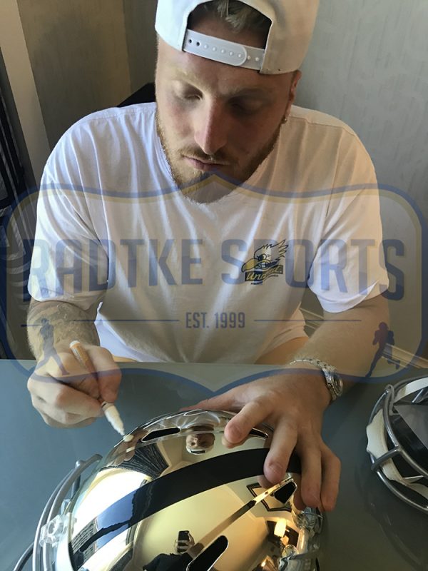 Maxx Crosby Signed Las Vegas Raiders Speed Full Size Chrome NFL Helmet - Image 2