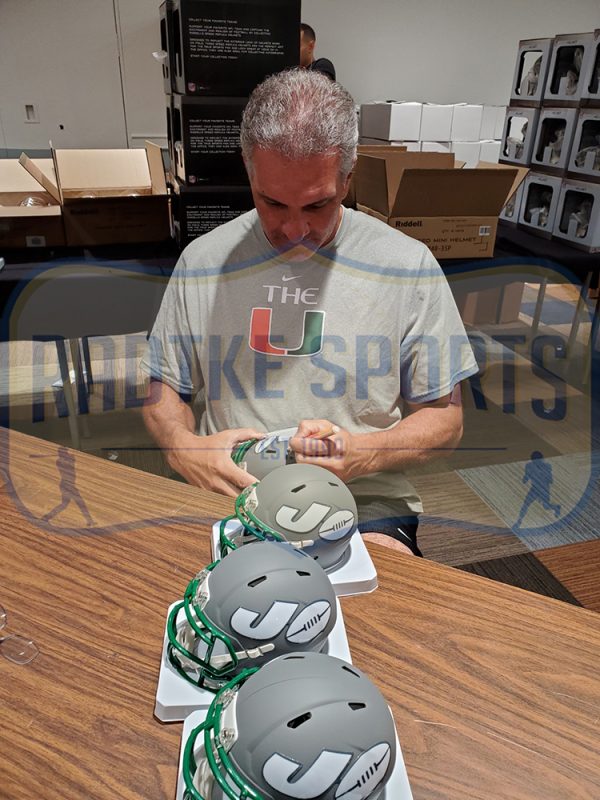 Vinny Testaverde Signed New York Jets Speed AMP NFL Mini Helmet - Image 3