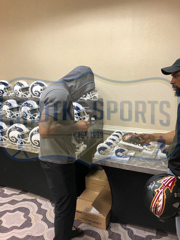 Cam Akers Signed Los Angeles Rams Speed White Matte NFL Mini Helmet - Image 2