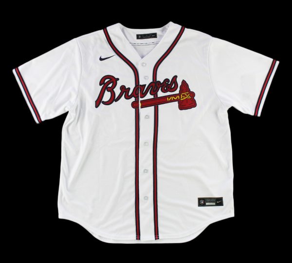 Ronald Acuna Jr Signed Atlanta Braves Nike White MLB Jersey with "2018 NL ROY" - Image 3
