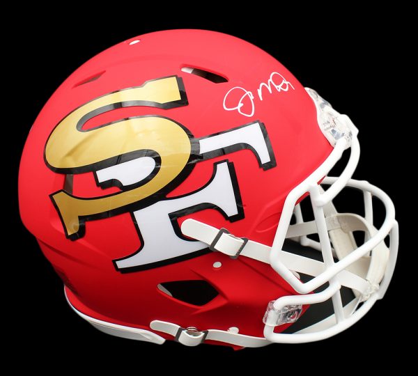 Joe Montana Signed San Francisco 49ers Speed Authentic AMP NFL Helmet - Image 2