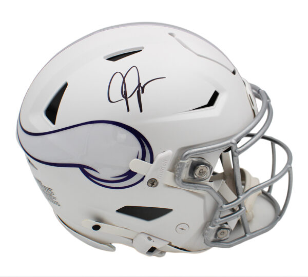 Justin Jefferson Signed Minnesota Vikings Speed Flex Authentic Alternate NFL Helmet - Image 2