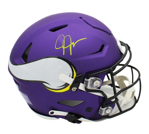 Justin Jefferson Signed Minnesota Vikings Speed Flex Authentic NFL Helmet - Image 2