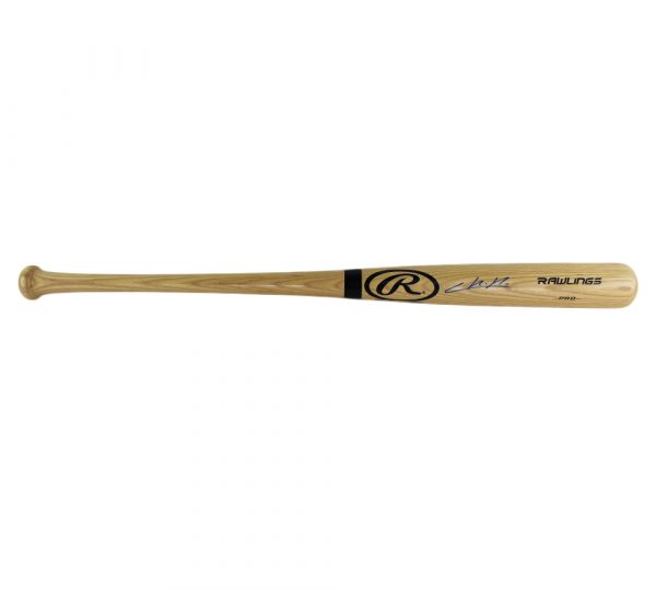 Cristian Pache Signed Atlanta Braves Rawlings Big Stick Blonde MLB Bat