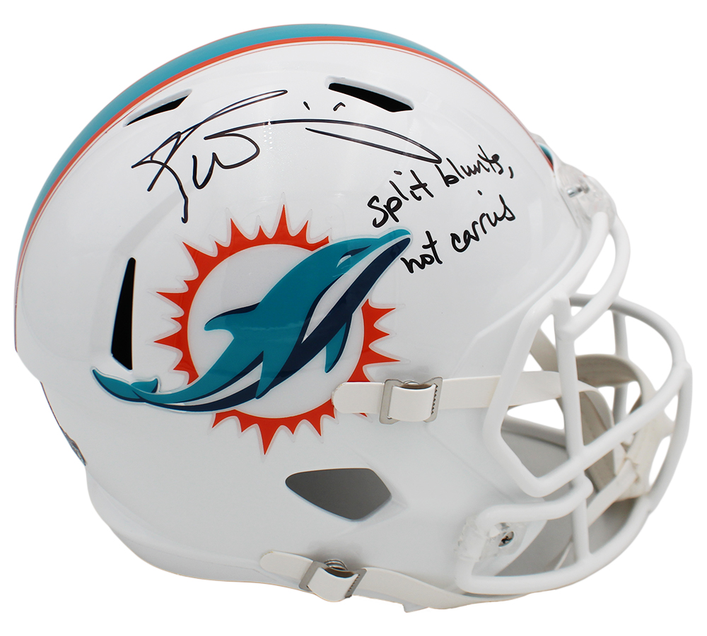 Ricky Williams Signed Miami Dolphins Speed Full Size NFL Helmet with "Split Blunts, Not Carries" Inscription