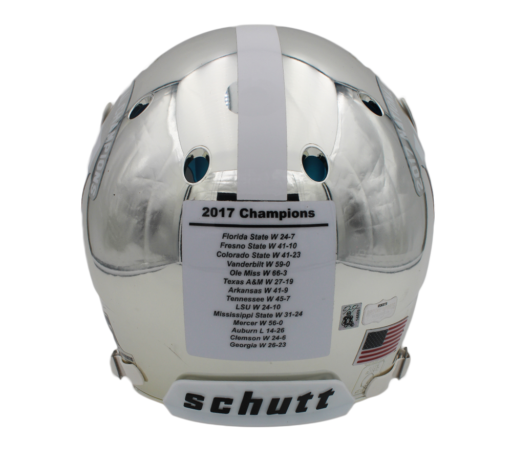 Josh Jacobs Signed Alabama Crimson Tide Schutt Authentic Chrome National  Champions NCAA Helmet  Radtke Sports