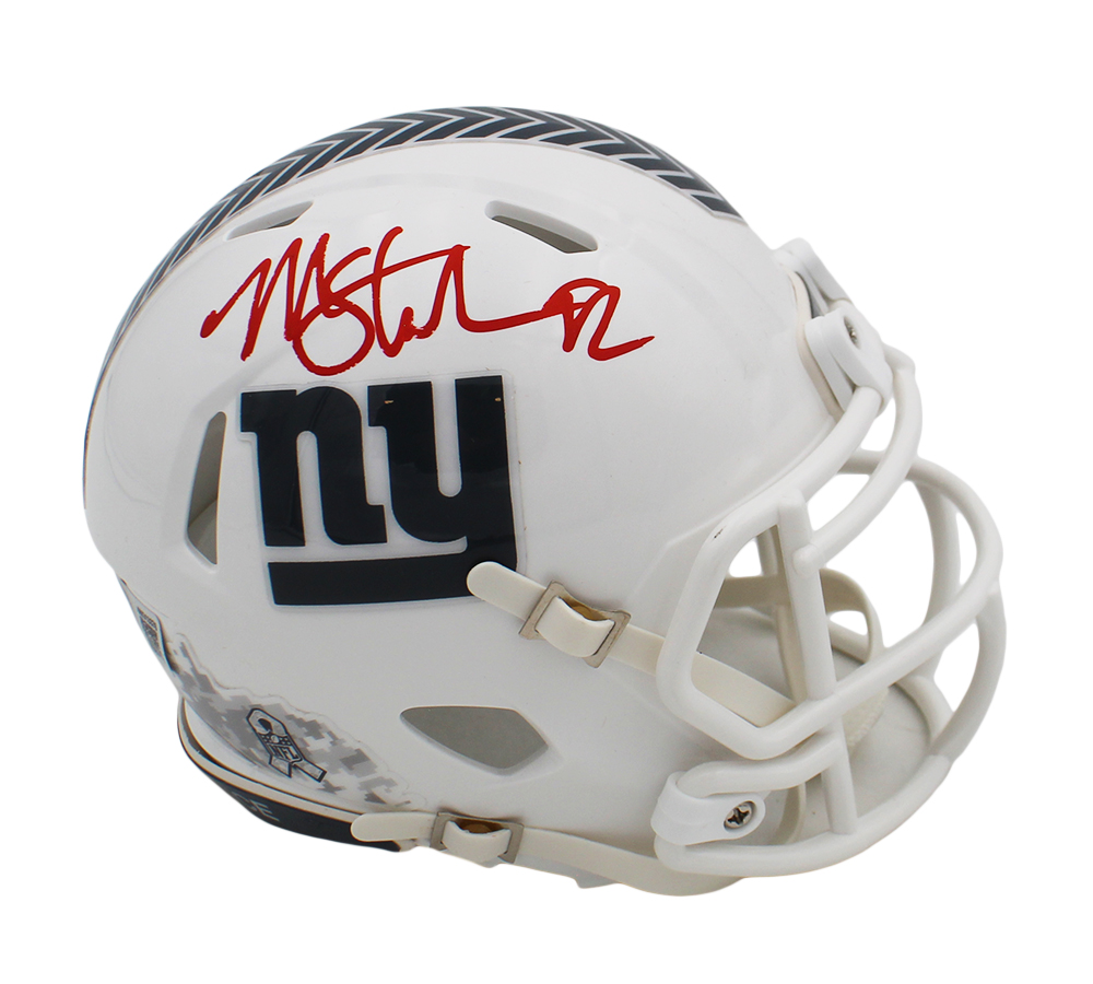 Michael Strahan Signed New York Giants Speed Salute to Service 3 NFL Mini Helmet