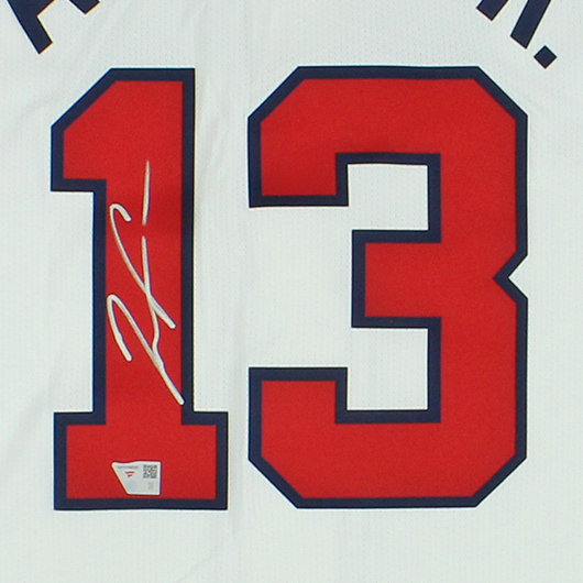 Ronald Acuna Jr. Signed Atlanta Braves Nike White MLB Jersey - Image 2
