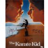 Macchio, Kove, & Zabka Signed Karate Kid "Movie Poster" Unframed 16x20 Photo with 3 Inscriptions