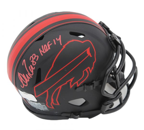 Andre Reed Signed Buffalo Bills Speed Eclipse NFL Mini Helmet with "HOF 14" Inscription