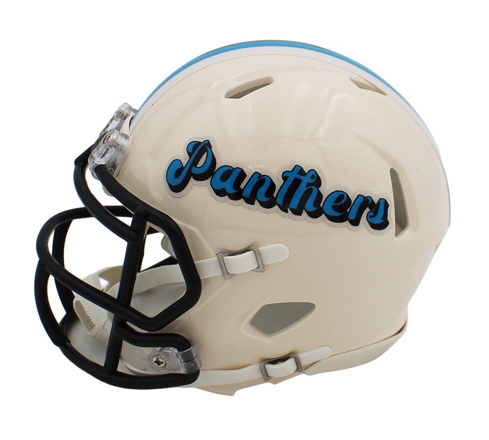 Luke Kuechly Signed Carolina Panthers Speed Retro NFL Mini Helmet - Image 3